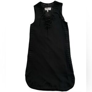 Derek Lam 10 Crosby Black Lace-Up Eyelet Dress